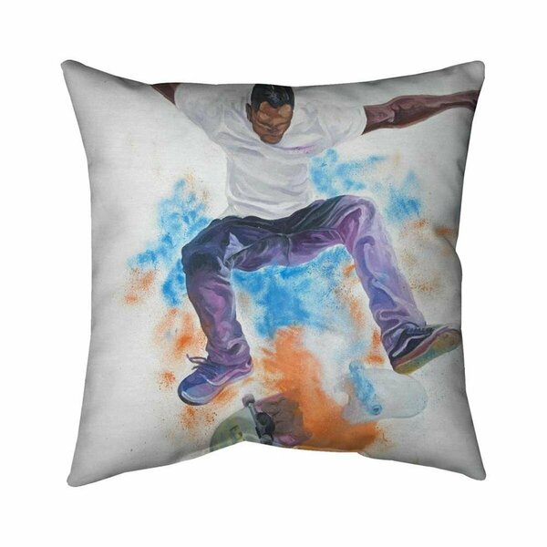 Fondo 26 x 26 in. Skater-Double Sided Print Indoor Pillow FO2795853